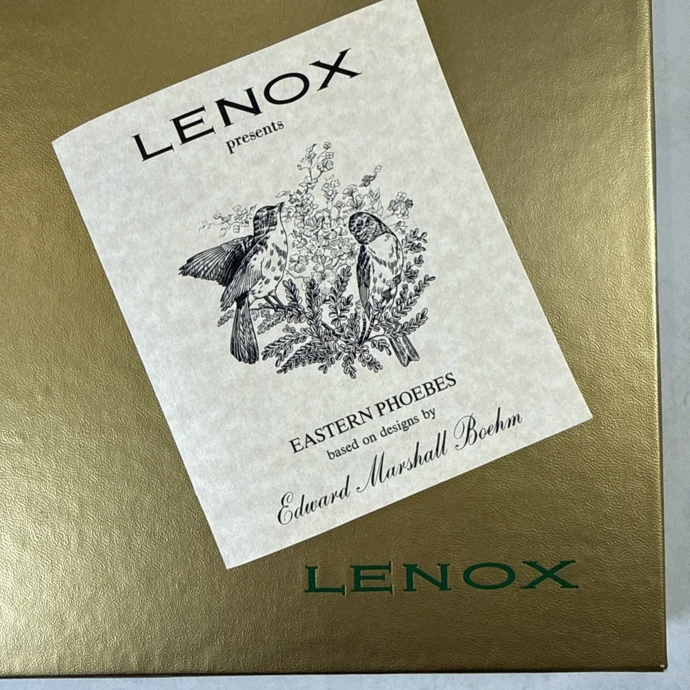 Lenox Limited Edition Edward Marshall Boehm Birds 1981 Eastern Phoebe Plate Mint